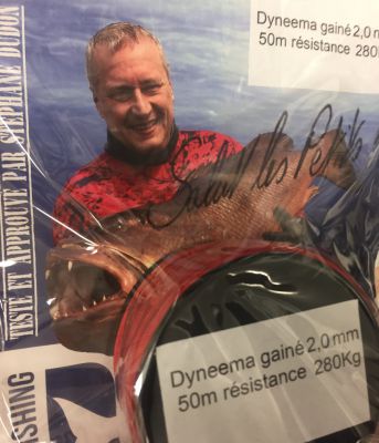 Bobine Dyneema Gain� Rouge 50 m 2 mm Denty Spearfishing
