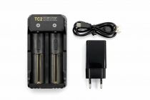 Chargeur double USB BIGBLUE pour batteries 18650 et 26650 � Chargeur accus lampe plong&eacute;e