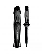 Couteau de plong&eacute;e Cressi Finisher � Lame japonaise 420 noire avec coupe-fil
