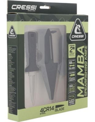Couteau de plong�e Cressi Mamba � Lame en acier 4Cr14 avec fourreau rigide