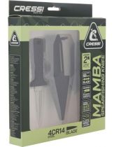 Couteau de plong&eacute;e Cressi Mamba � Lame en acier 4Cr14 avec fourreau rigide