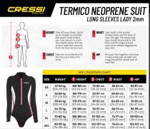 Maillot Néoprene Cressi Termico Dame  2 mm