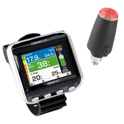 Ordinateur de Plong�e Mares Genius + Sonde LED Tank Modul 1.0