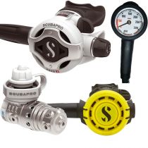  Pack Détendeur ScubaproMK25 EVO /S 620 TI WHITE + Octo R105 + Mano Compact 