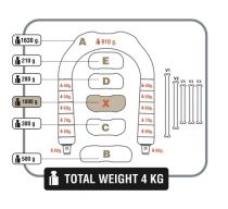 Plomb de cou Apn&eacute;e C4 Carbon D&D 4 kg Noir � Collier modulable Deep & Dynamic