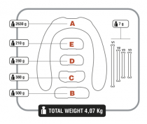 Plomb de cou Apn&eacute;e C4 Carbon DYNO 4 kg Noir � Collier de lestage modulable