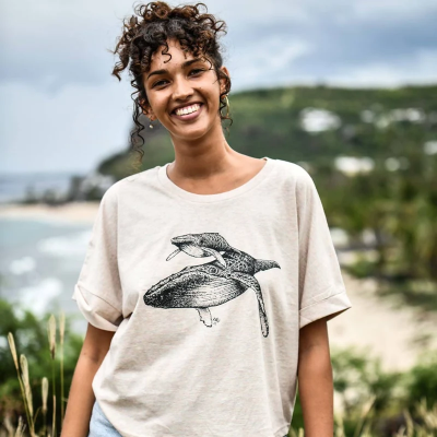 T SHIRT BALEINE ET BALEINEAU BOUFTANG FEMME