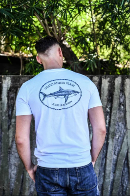 T SHIRT REQUIN BLANC BOUFTANG HOMME