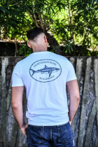 T SHIRT REQUIN BLANC BOUFTANG HOMME